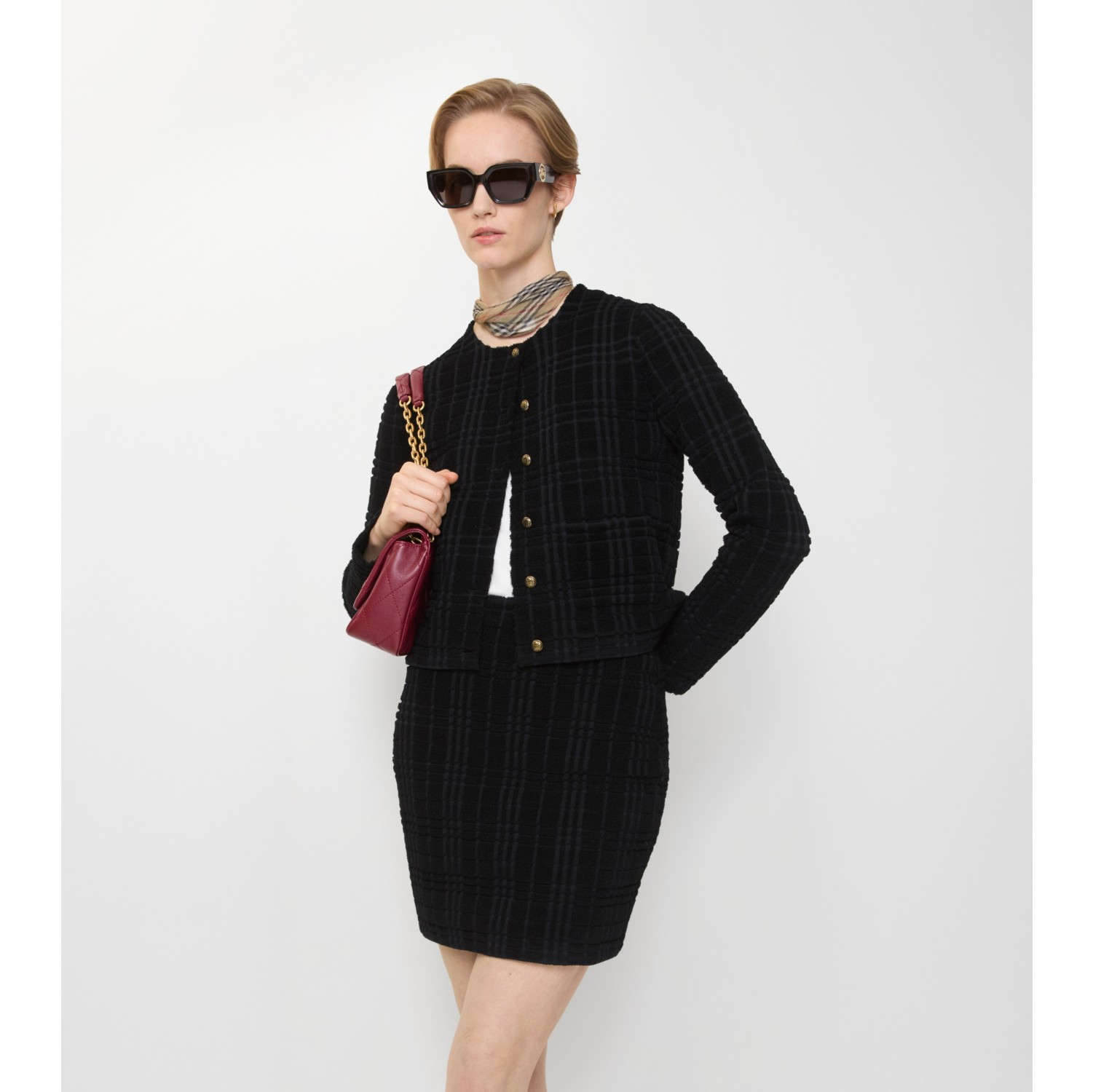 羊毛混纺迷你半裙