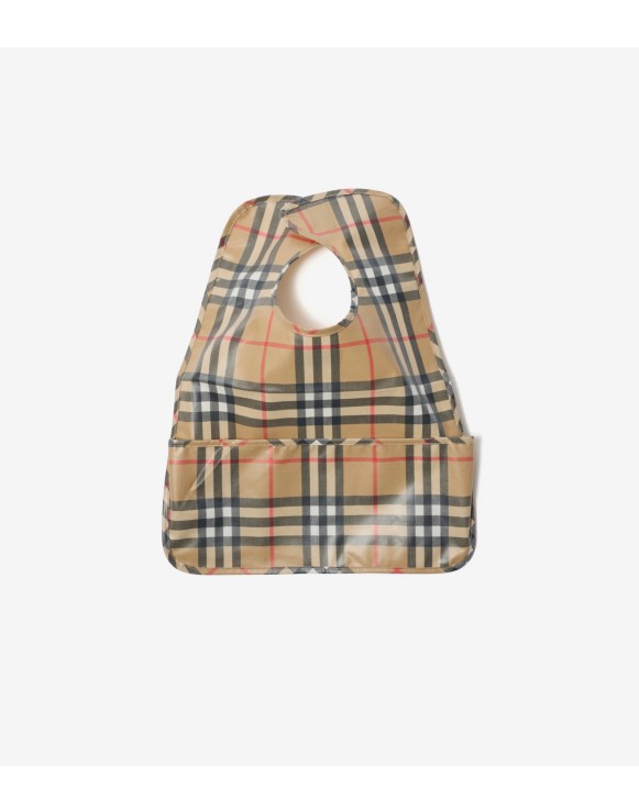 格纹涂层棉质围兜