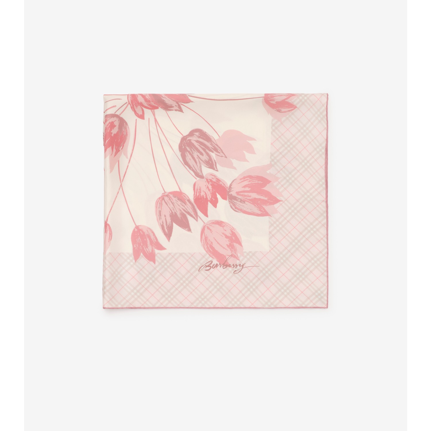 郁金香印花丝巾