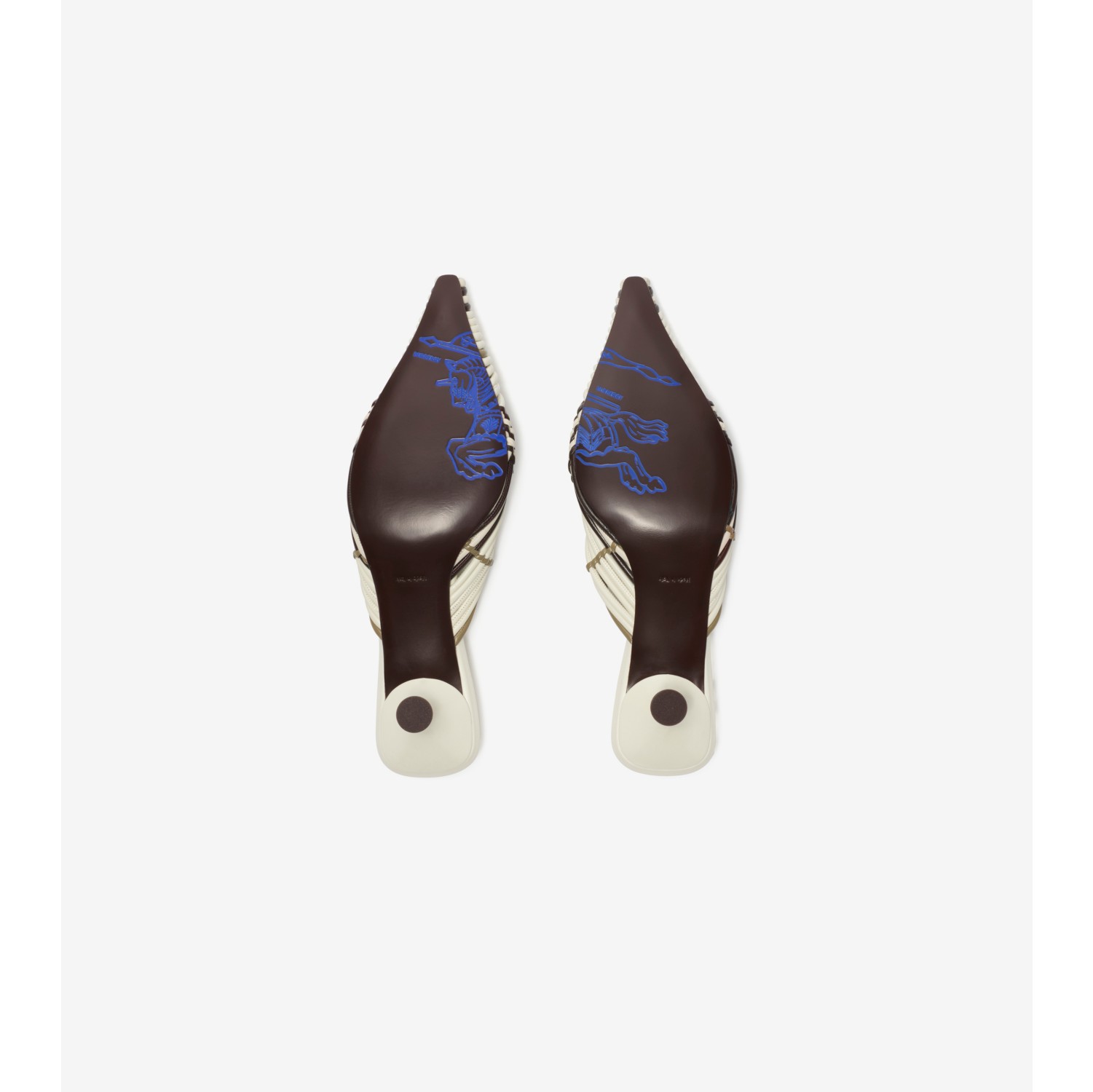 格纹精纺皮革 Cameo 穆勒鞋