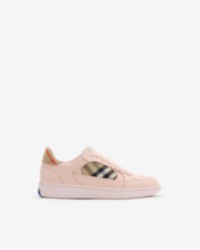 粉色Burberry Terrace格纹运动鞋