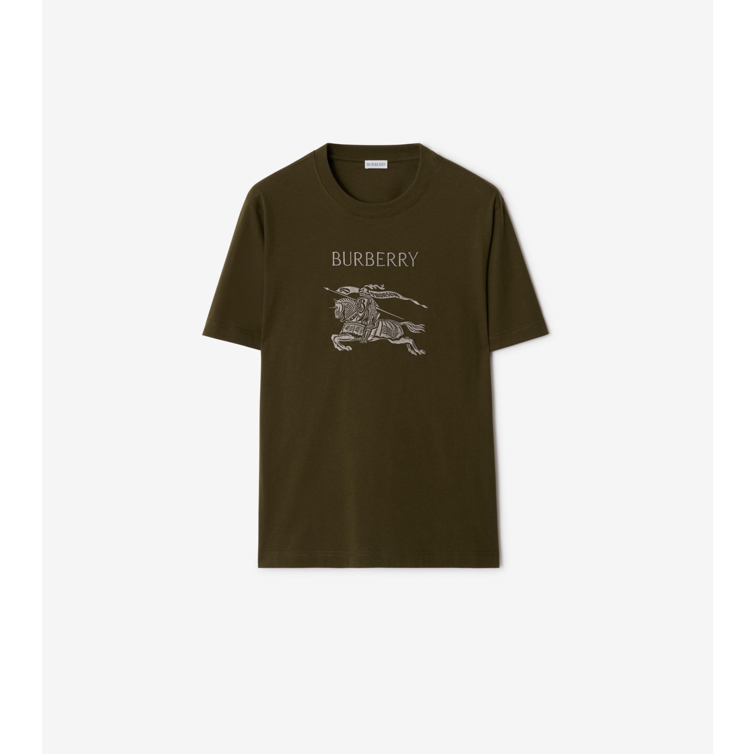 马术骑士徽标棉质 T 恤衫