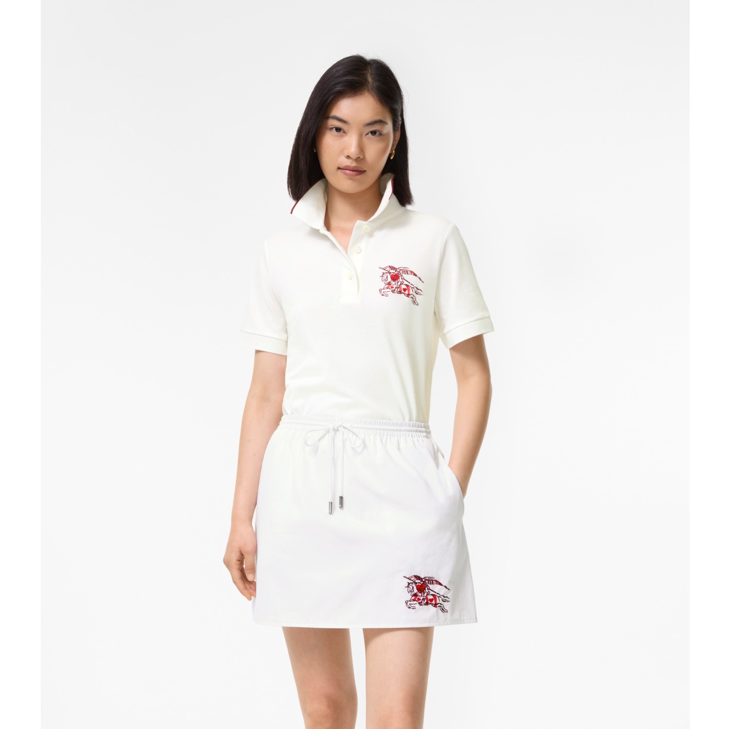 心形盾牌骑士徽标棉质 Polo 衫