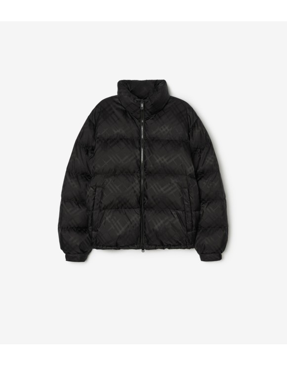 格纹尼龙 Highlands 羽绒服