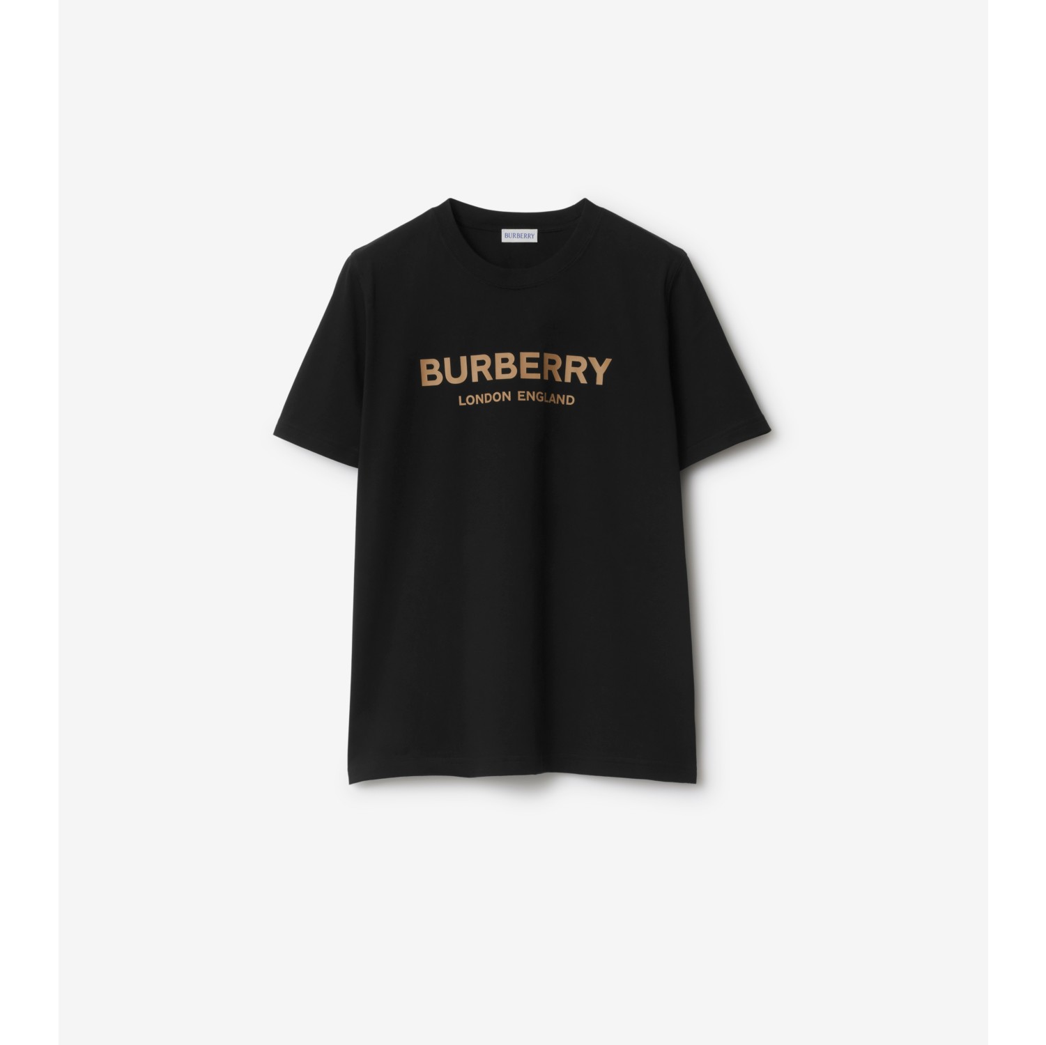 徽标装饰棉质 T 恤衫