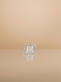 Crystal Detail Monogram Motif Ear Cuff