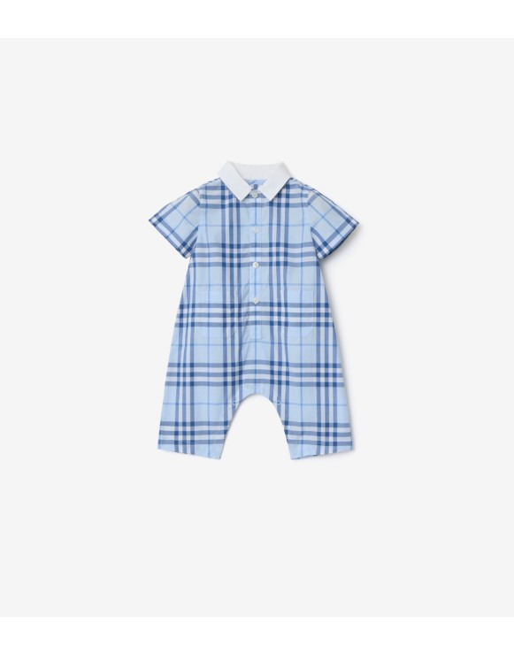 格纹棉质连身衣