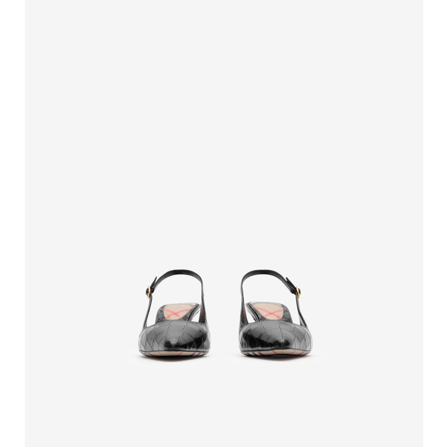 鳄鱼纹质感皮革 Dame 露跟高跟鞋