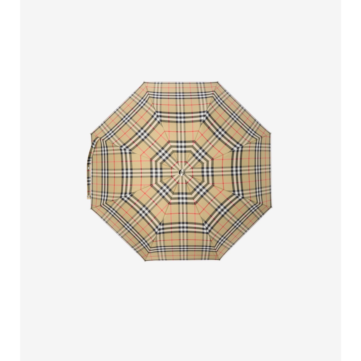 格纹折叠雨伞