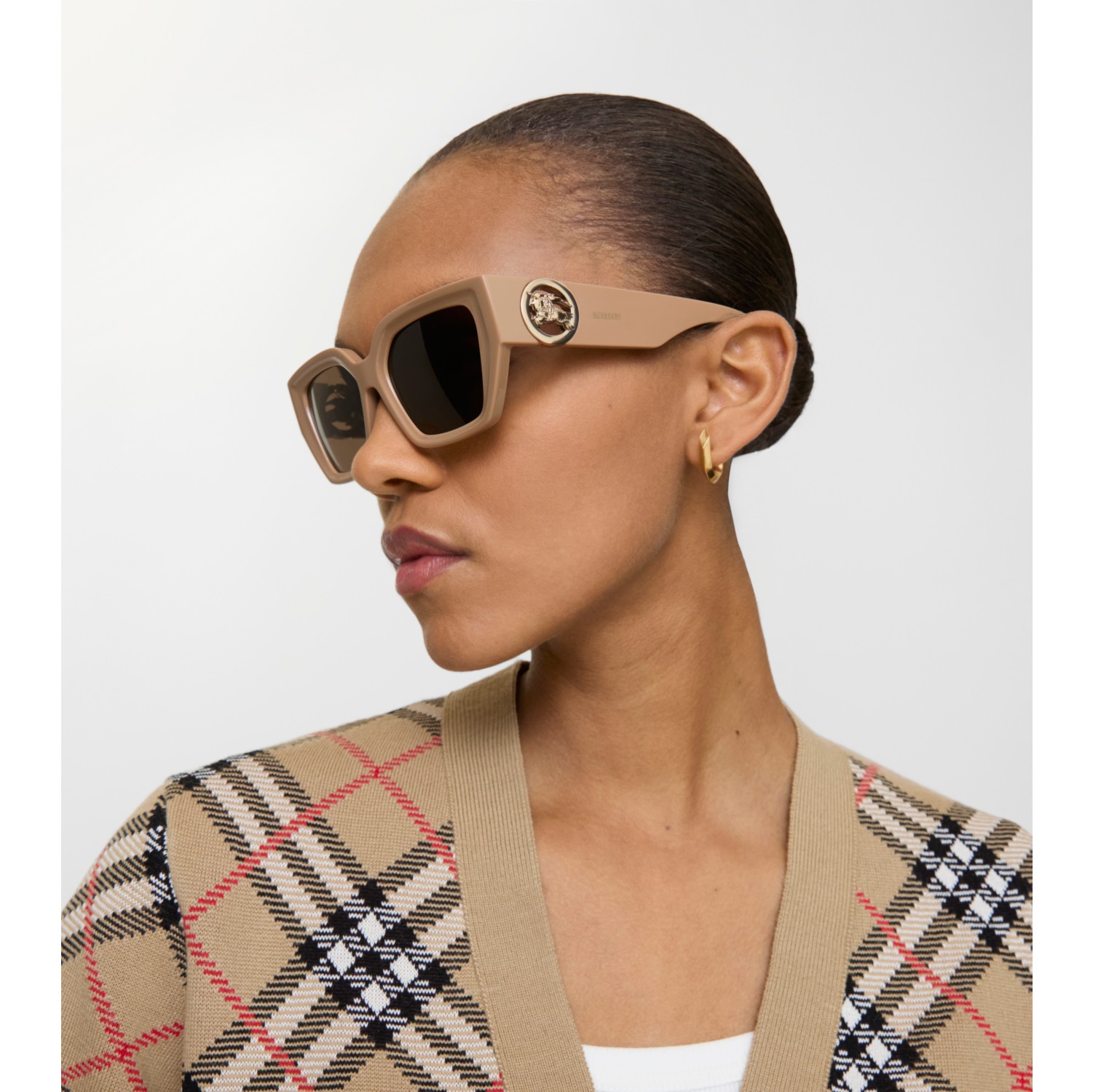 马术骑士徽标长方框太阳眼镜