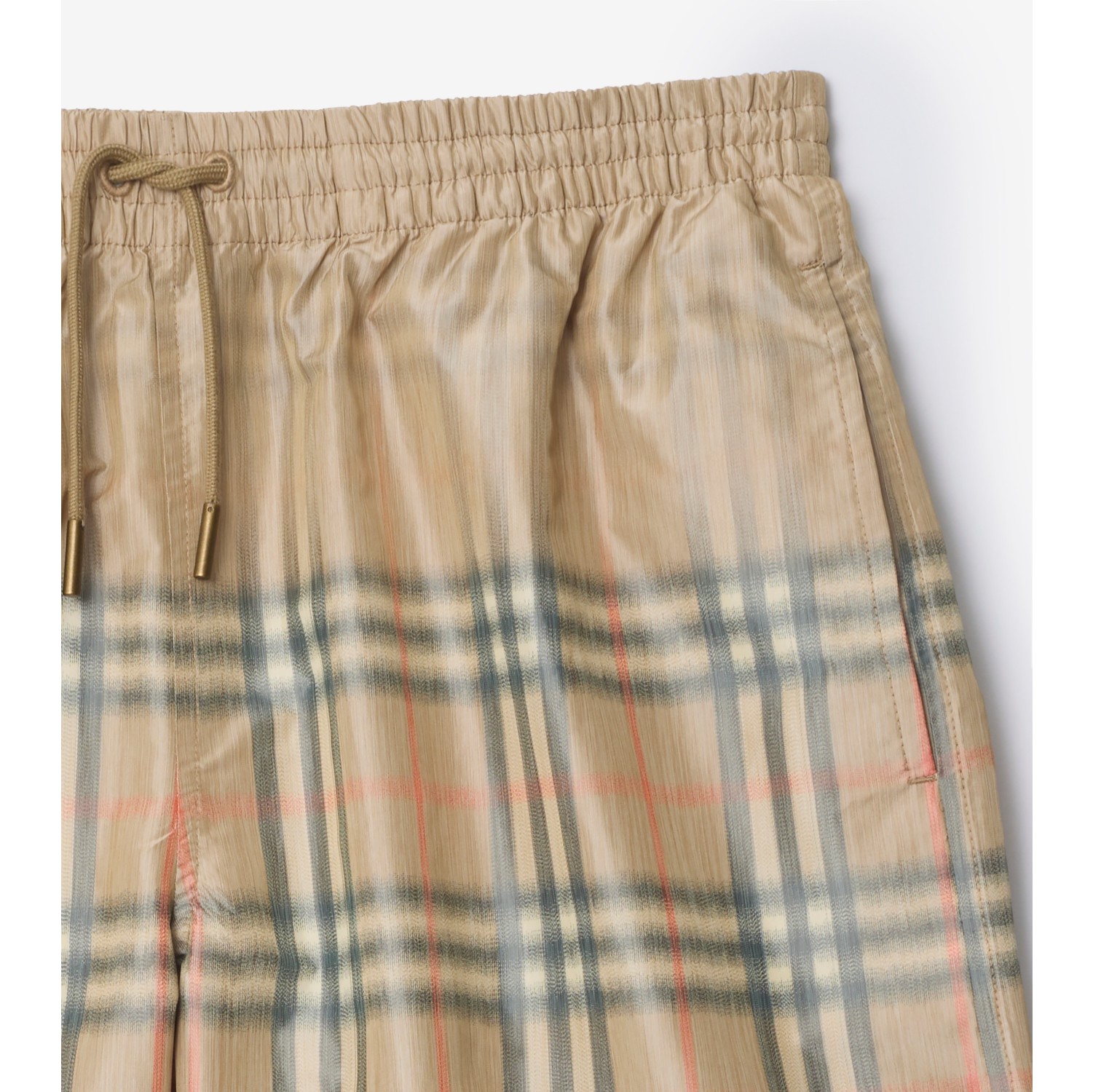 渐变格纹游泳裤