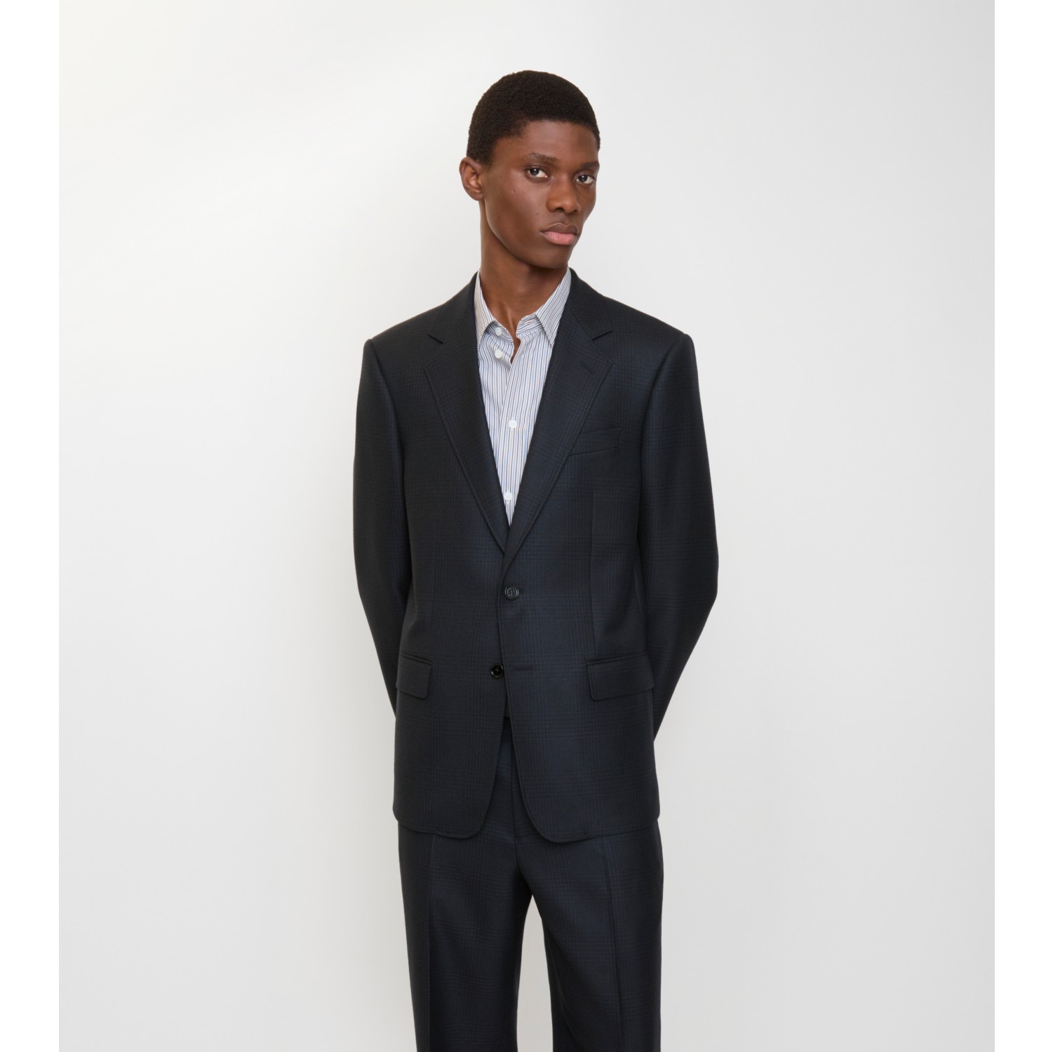 格纹羊毛量裁夹克