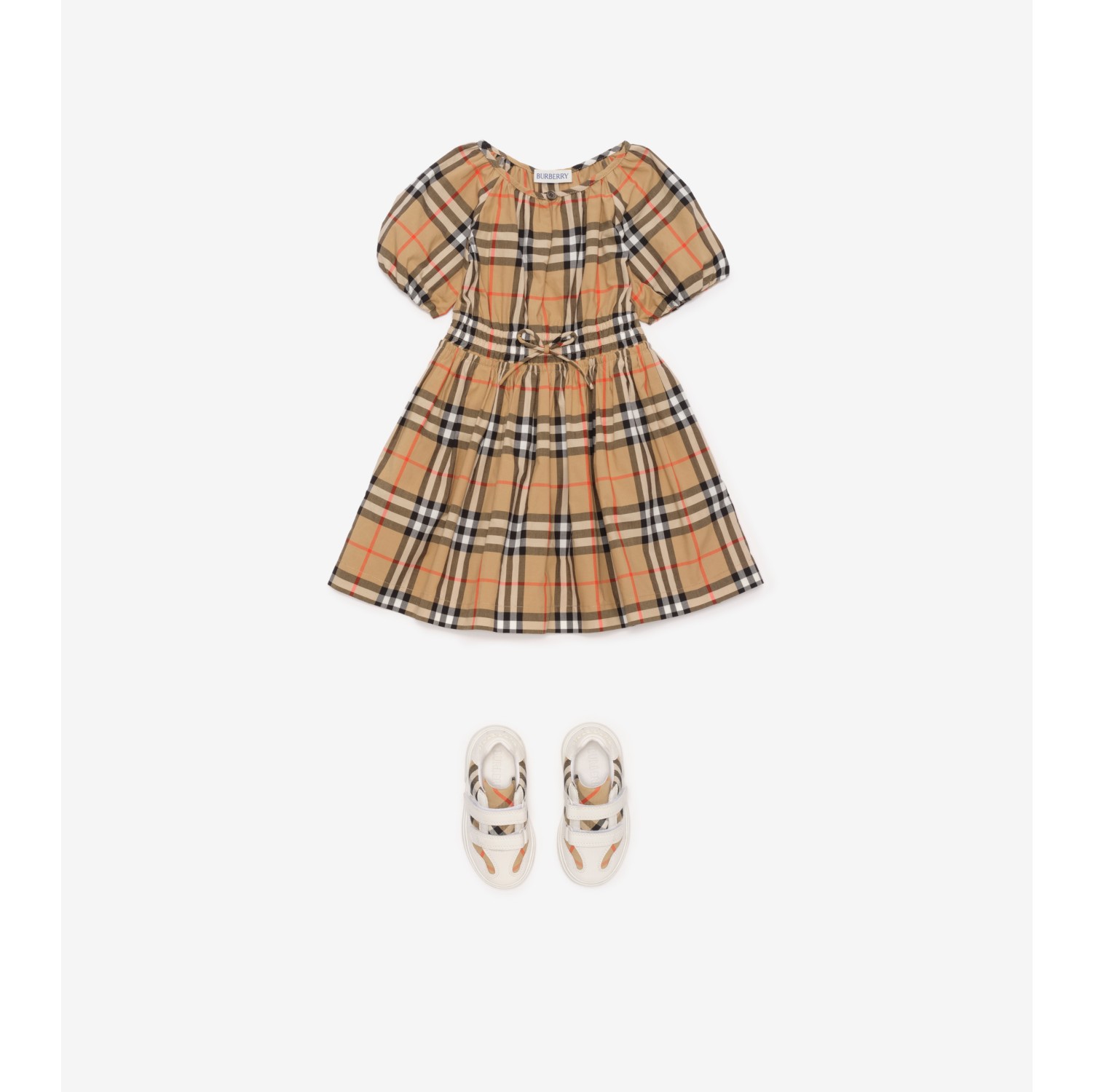 格纹棉质连衣裙