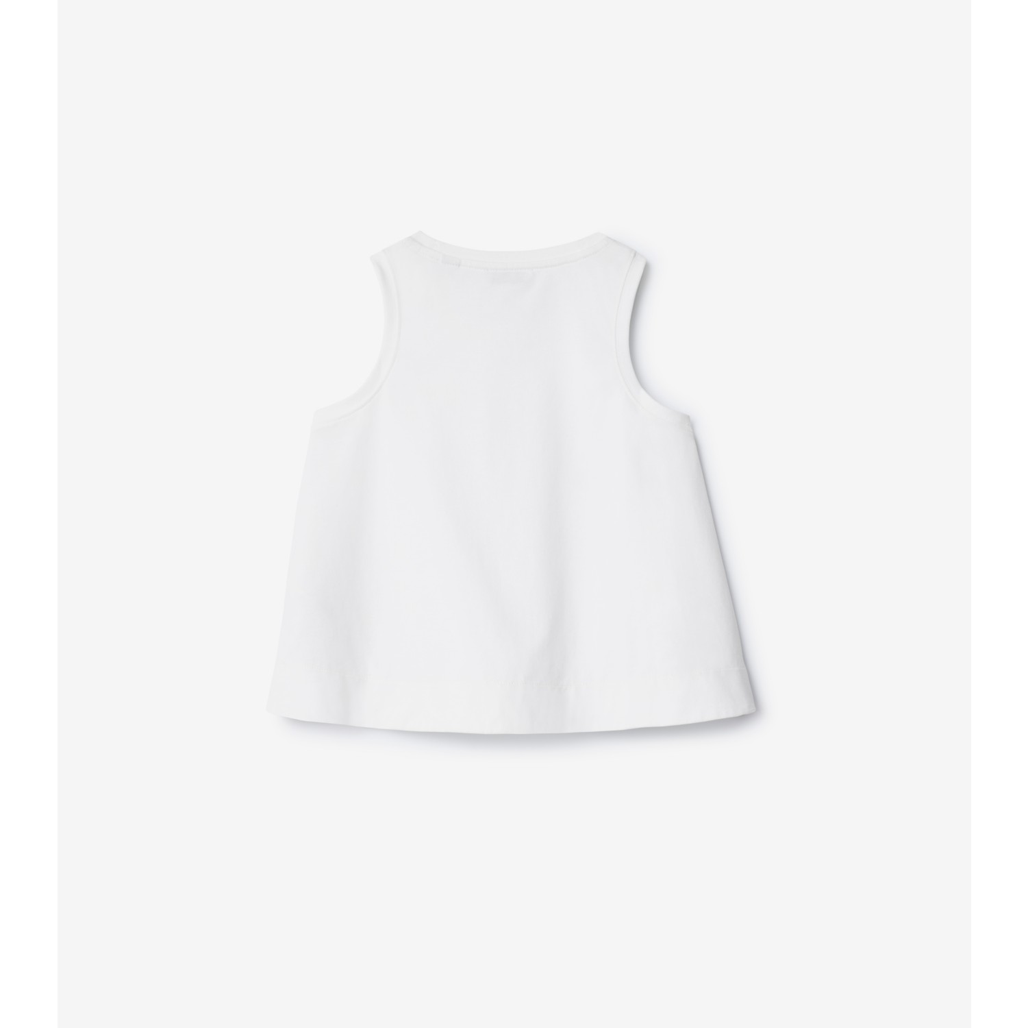 格纹饰边棉质上衣