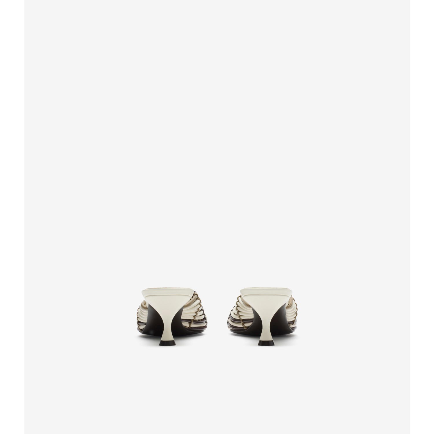 格纹精纺皮革 Cameo 穆勒鞋