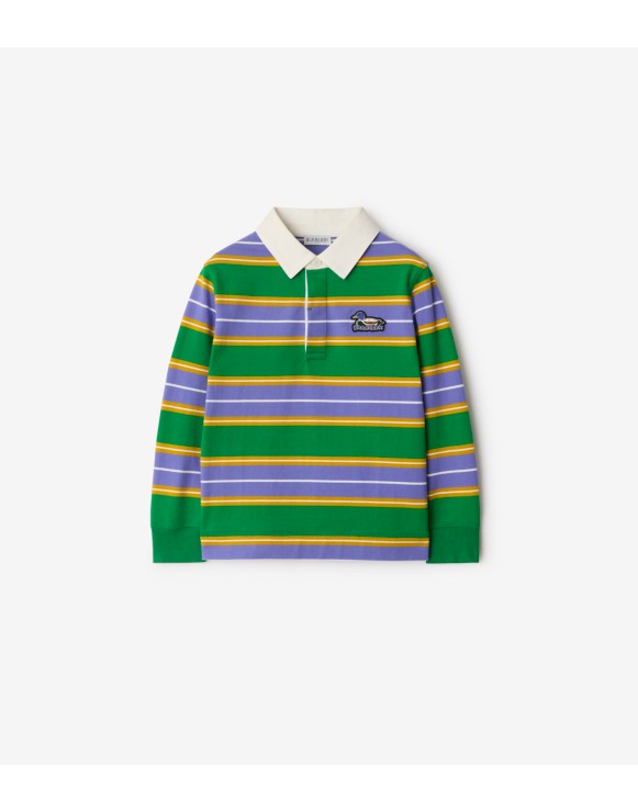 条纹棉质 Polo 衫
