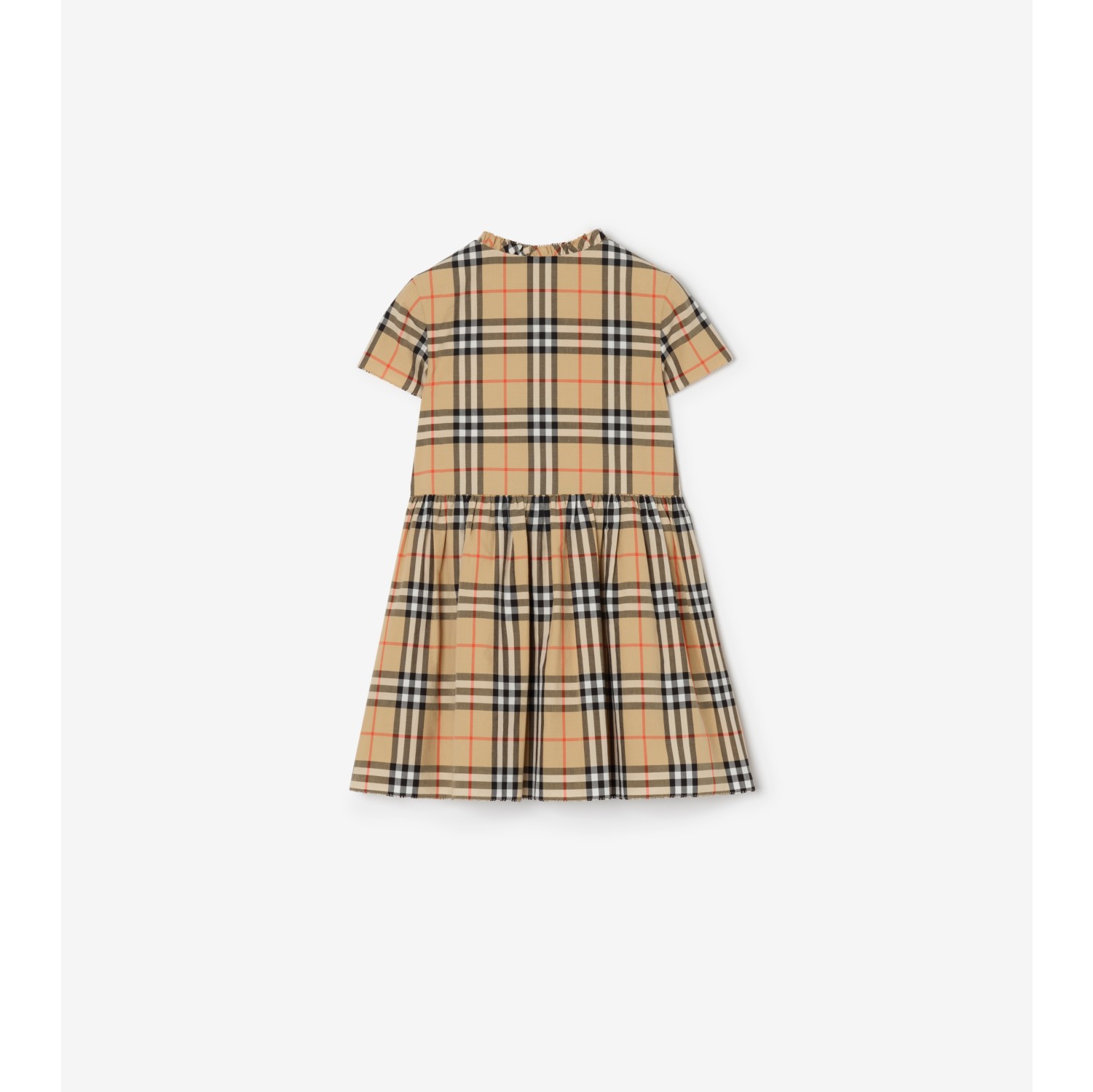 格纹棉质连衣裙