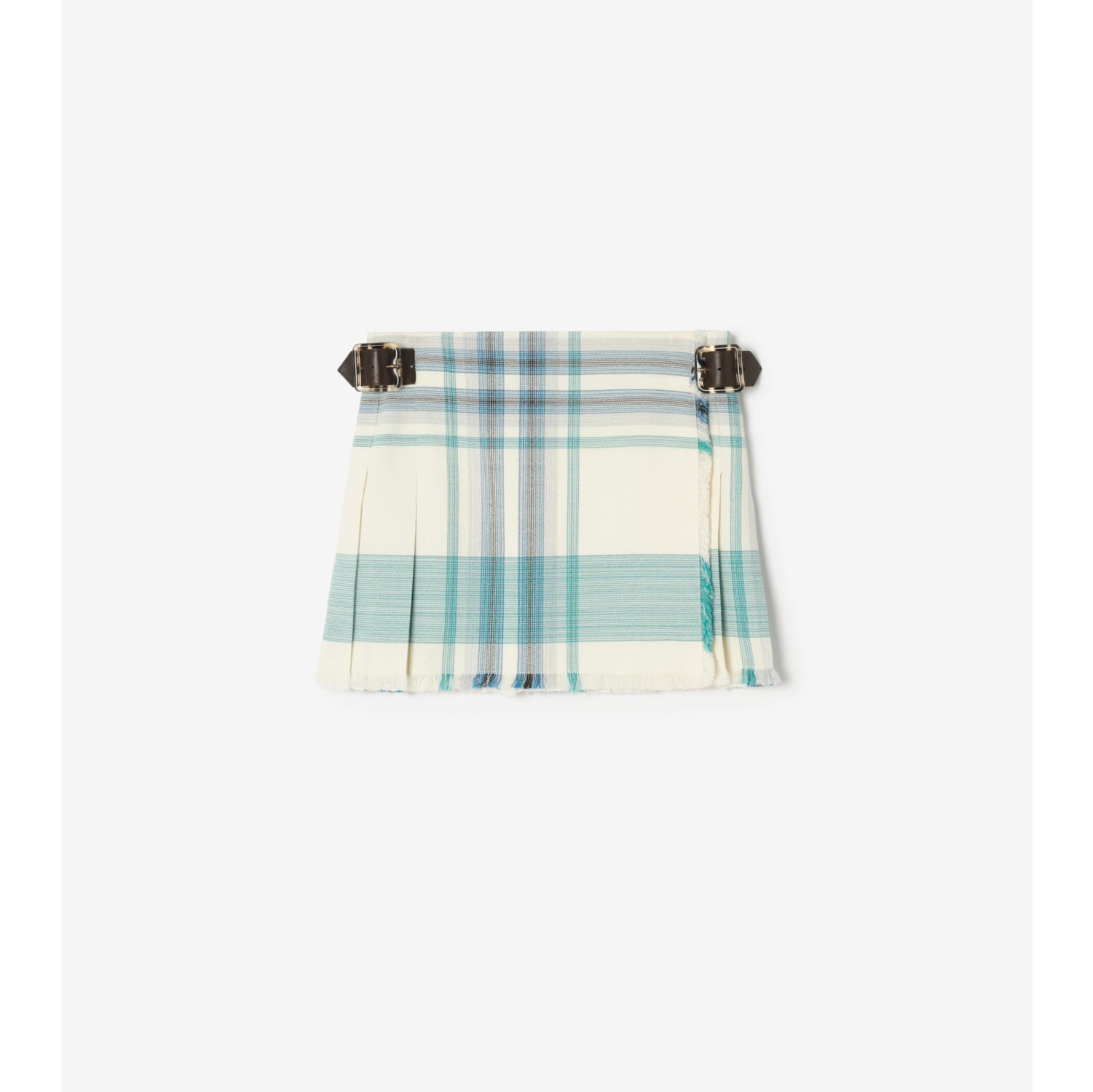 格纹粘胶纤维混纺迷你苏格兰半裙