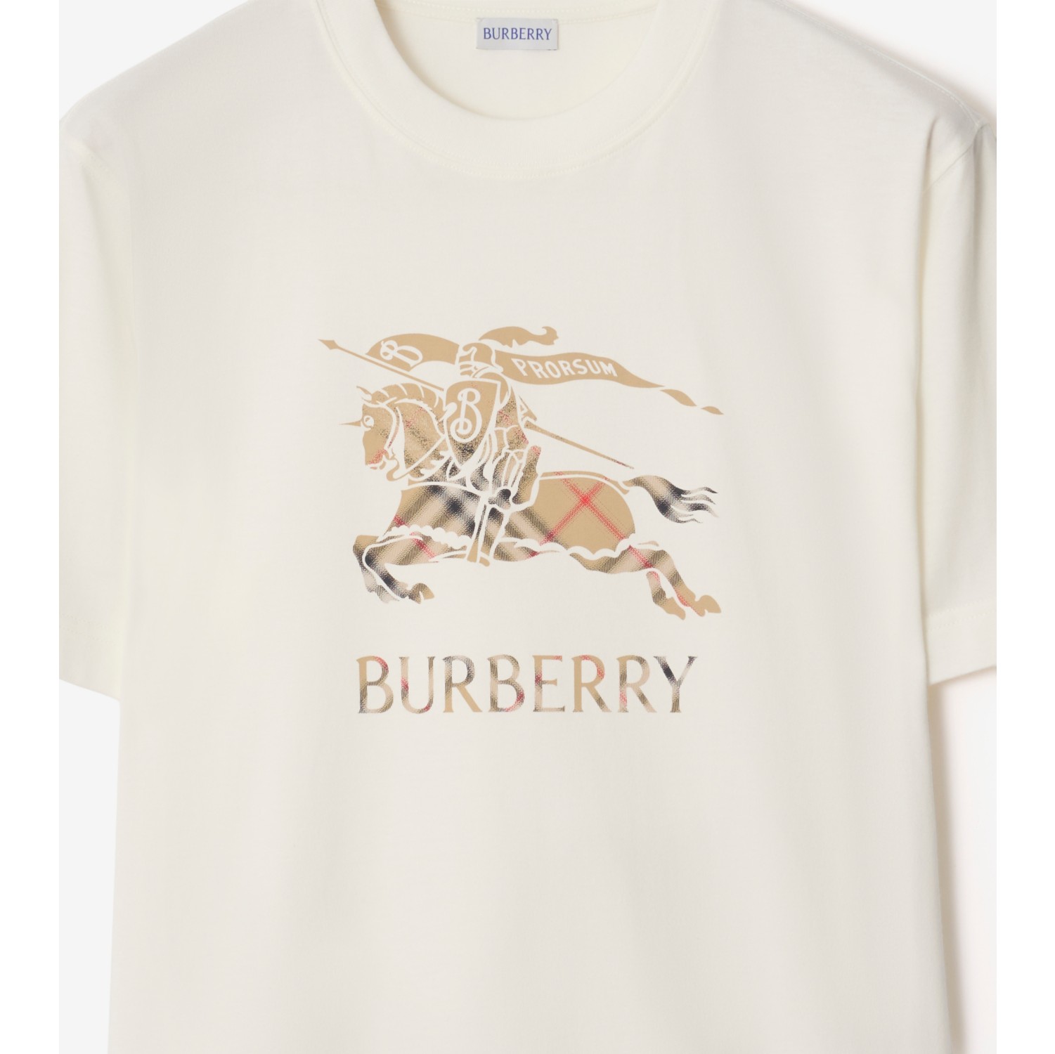 渐变马术骑士徽标棉质 T 恤衫