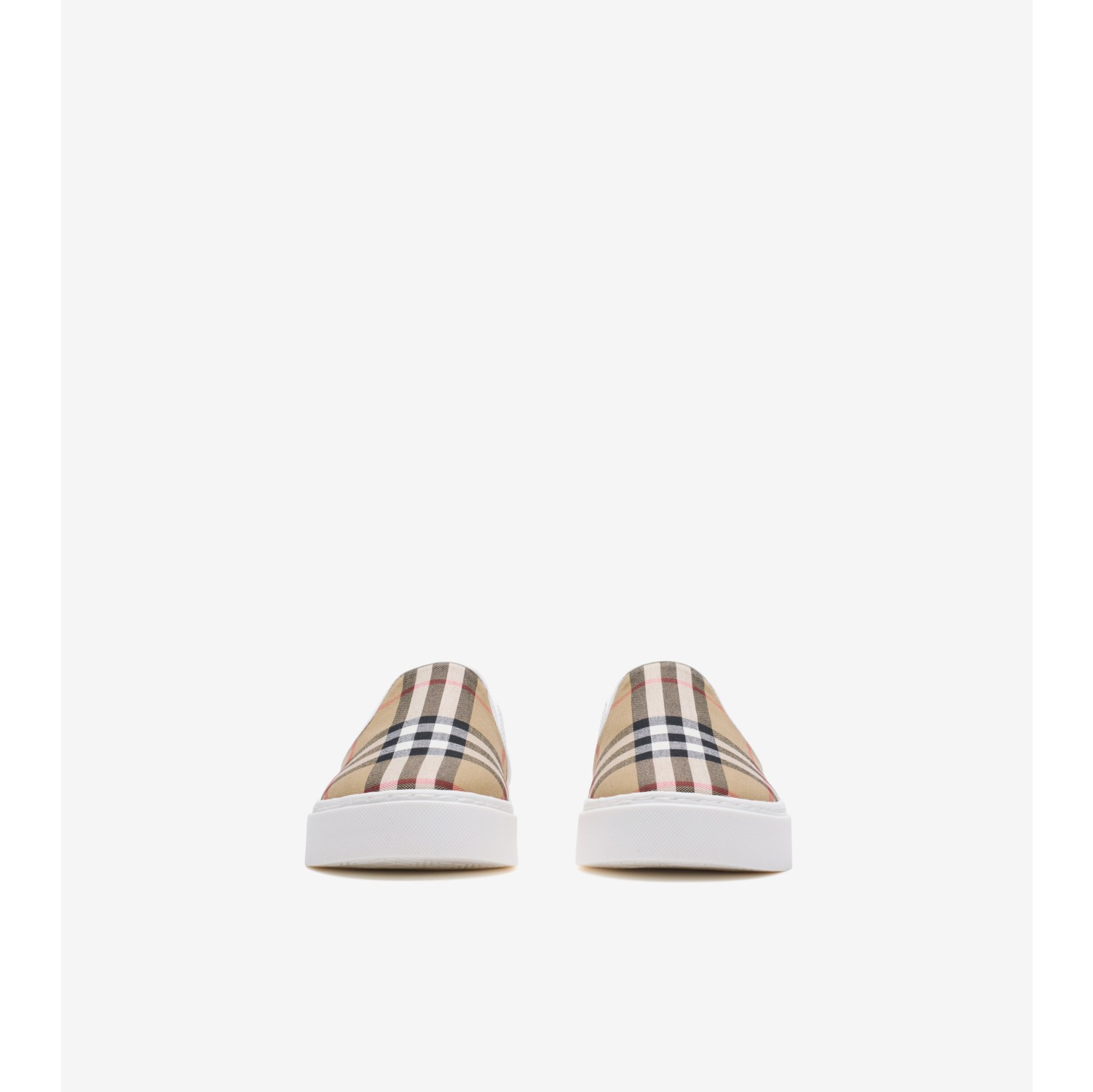 格纹棉质套穿式运动鞋