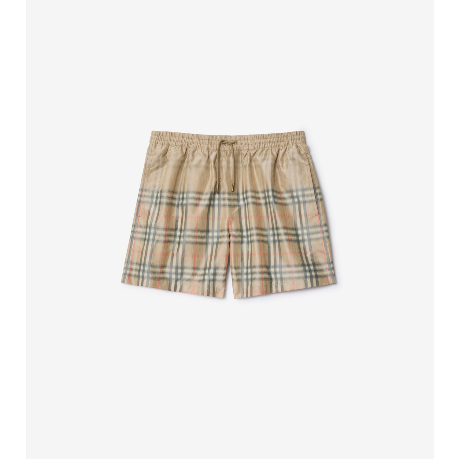 渐变格纹游泳裤