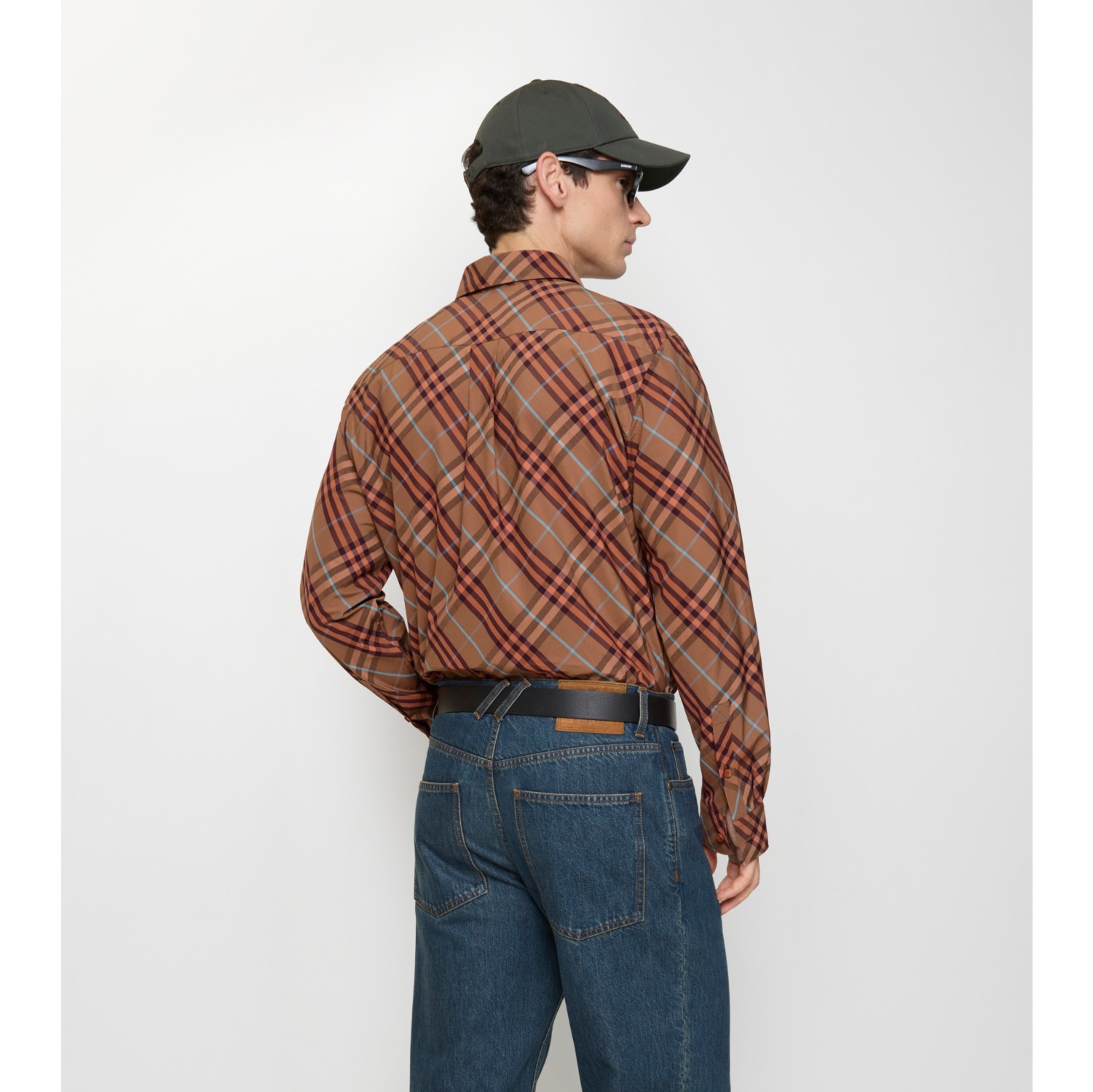 休闲版型格纹棉质衬衫