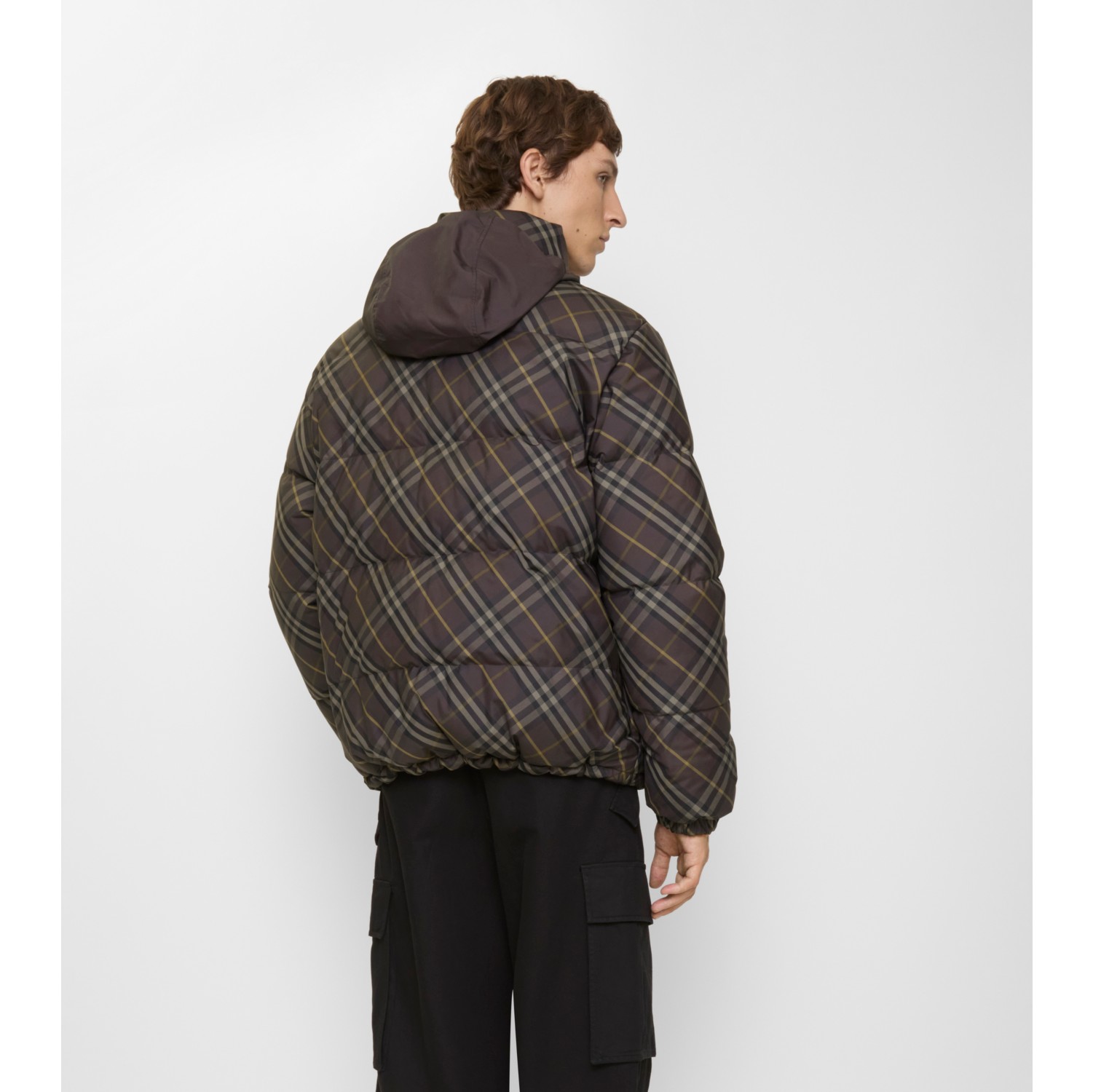 双面两穿格纹 Snowdon 羽绒服