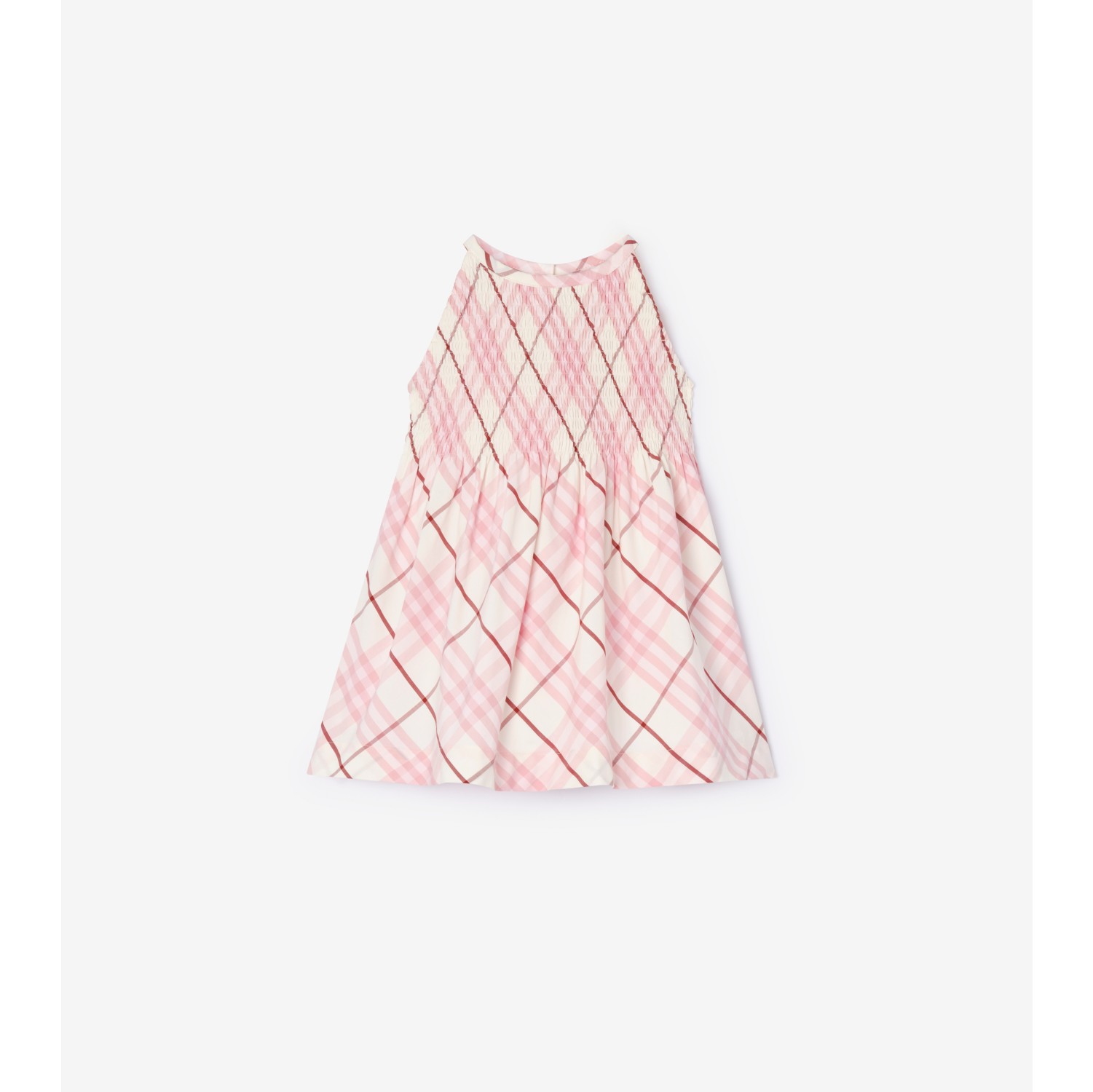 格纹棉质连衣裙