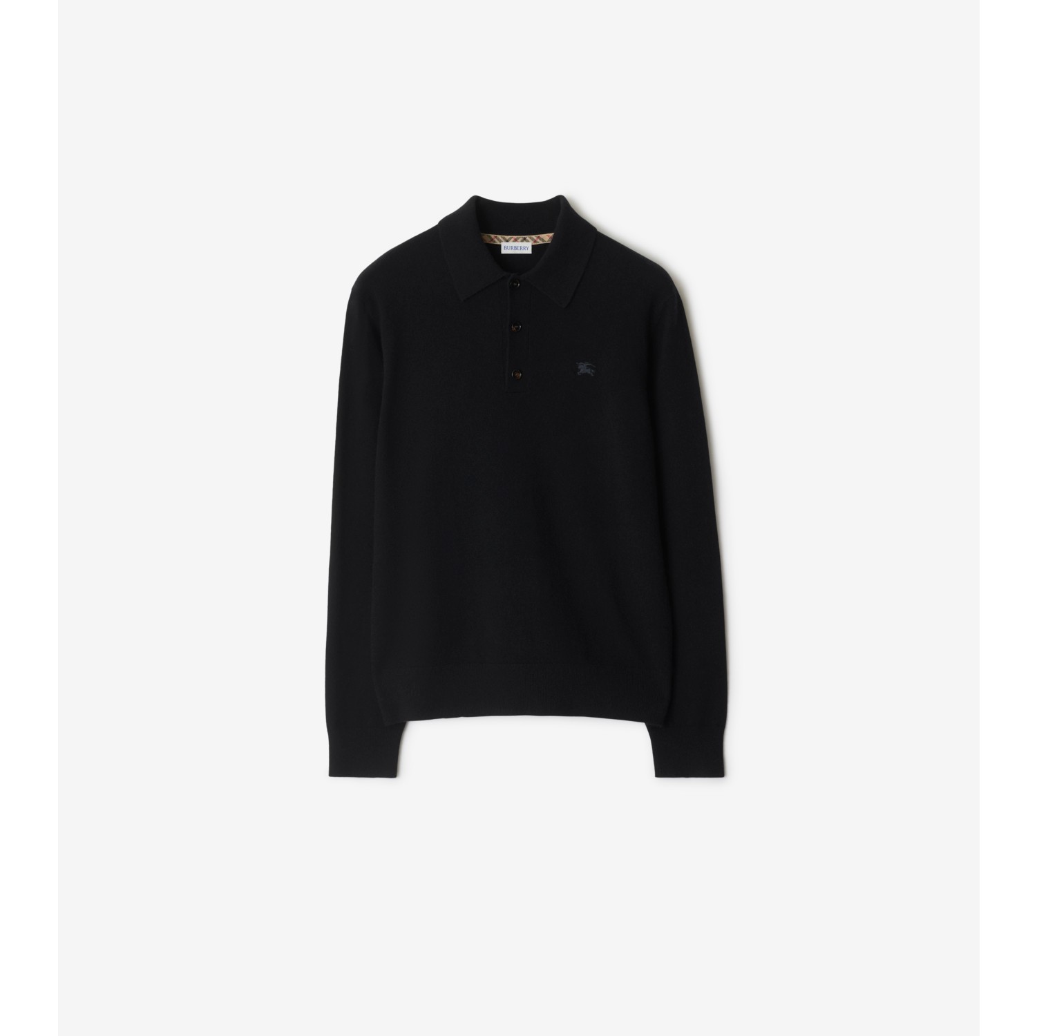 长袖羊绒混纺 Polo 衫
