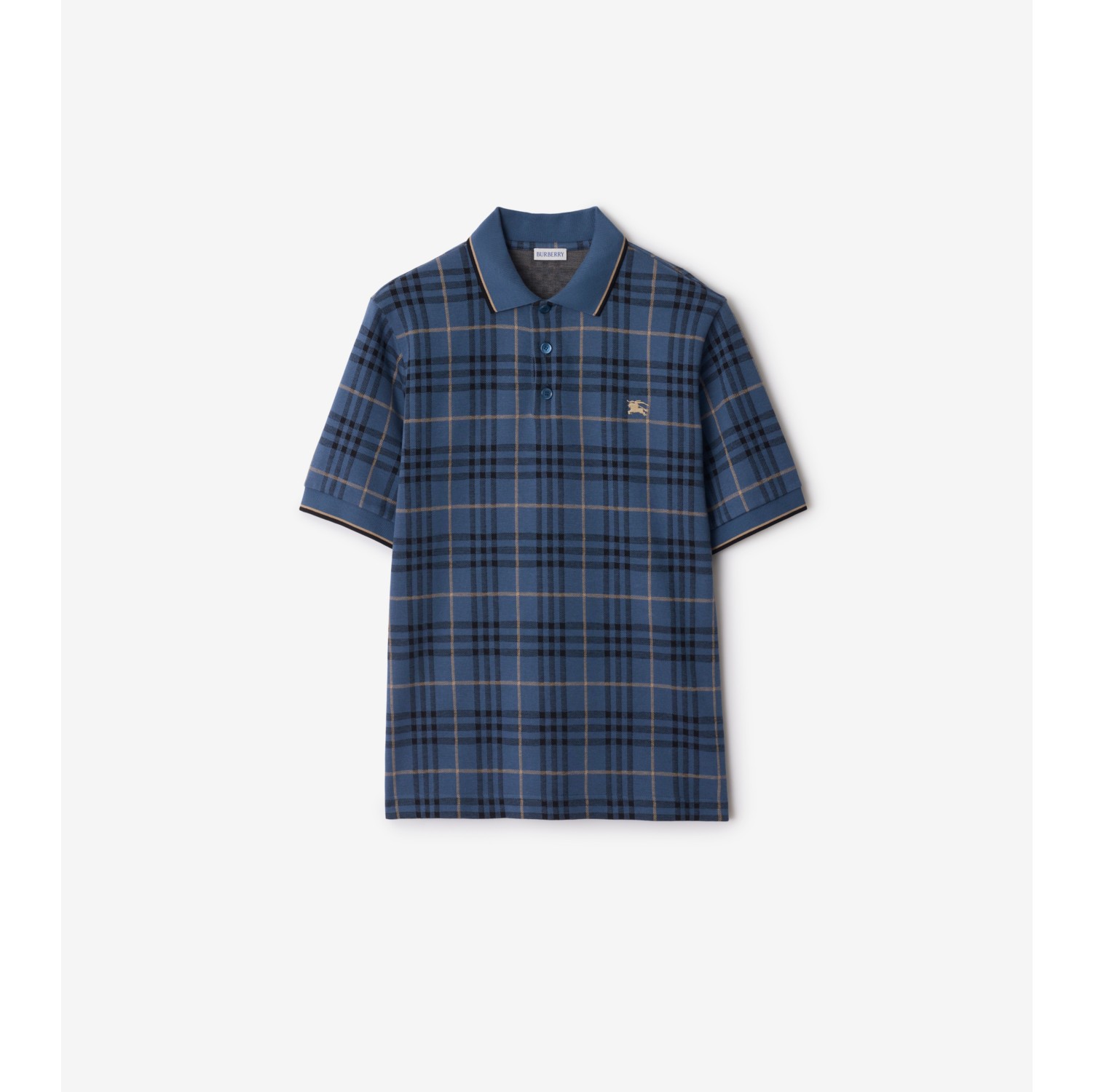 格纹棉质 Polo 衫
