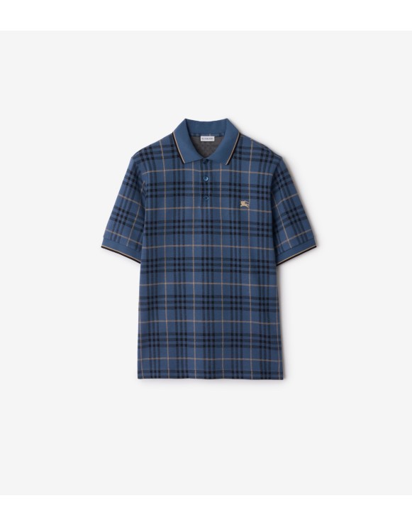 格纹棉质 Polo 衫