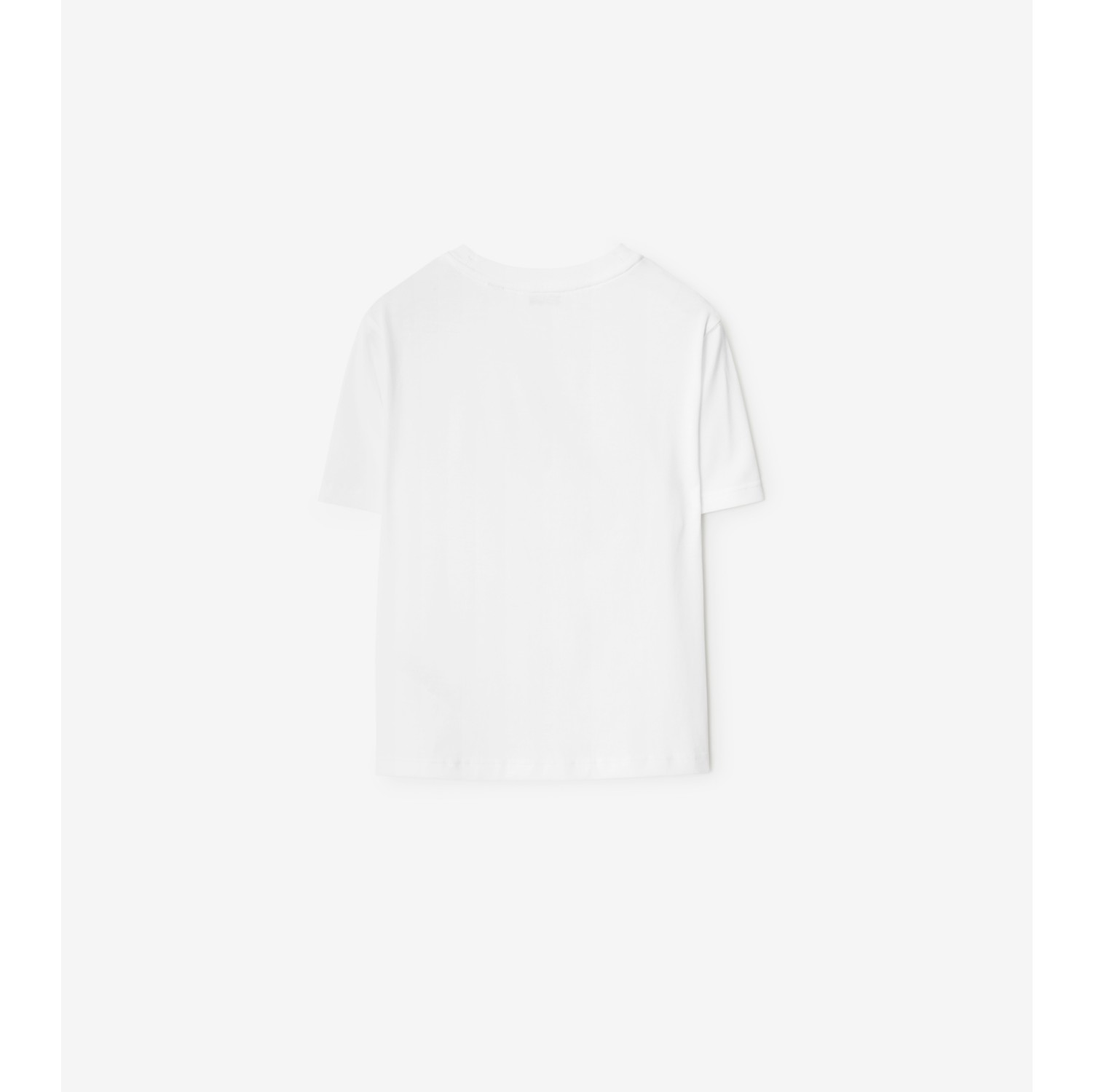 马术骑士徽标格纹棉质 T 恤衫