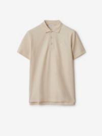 贝壳色棉质Polo衫