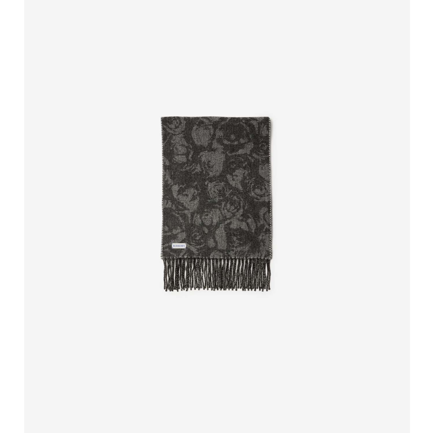 双面两用格纹 Rose 羊绒围巾