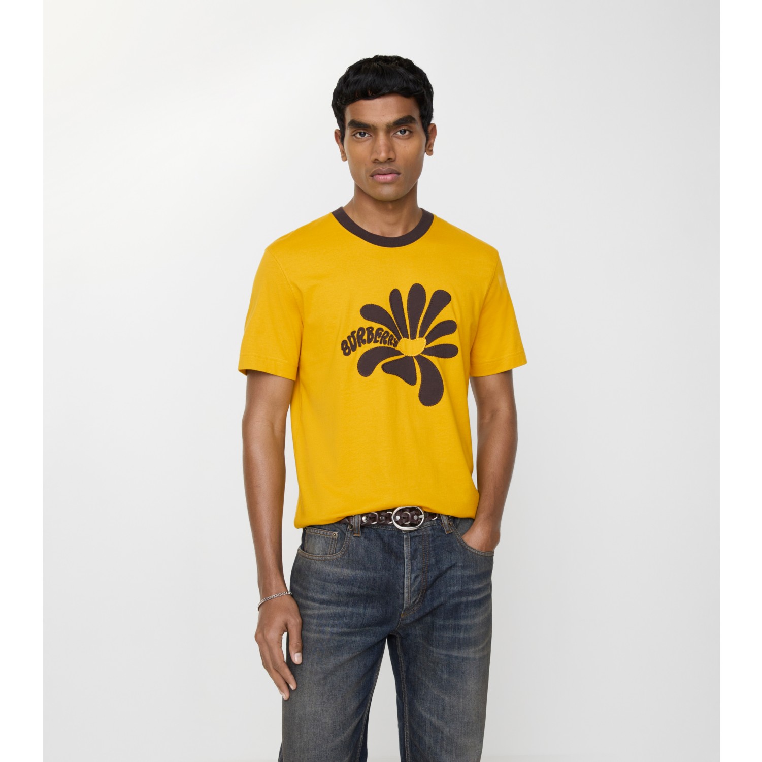 雏菊图案棉质 T 恤衫