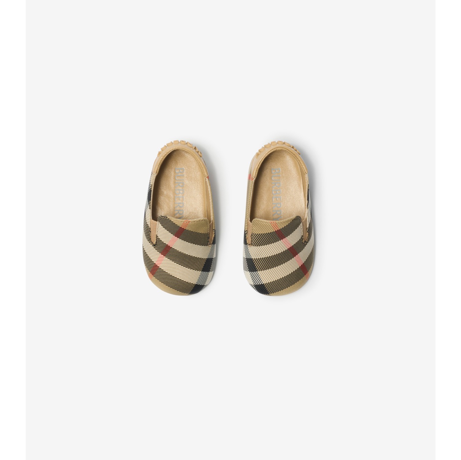 格纹尼龙混纺婴儿鞋