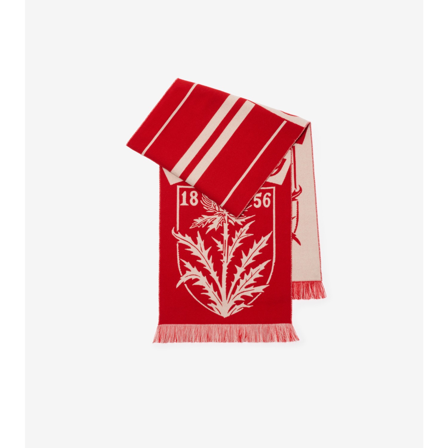 蓟花盾牌图案羊毛围巾