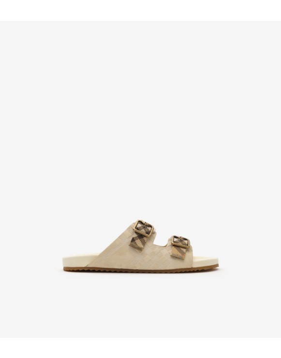 格纹反绒面革 Urchin 凉鞋