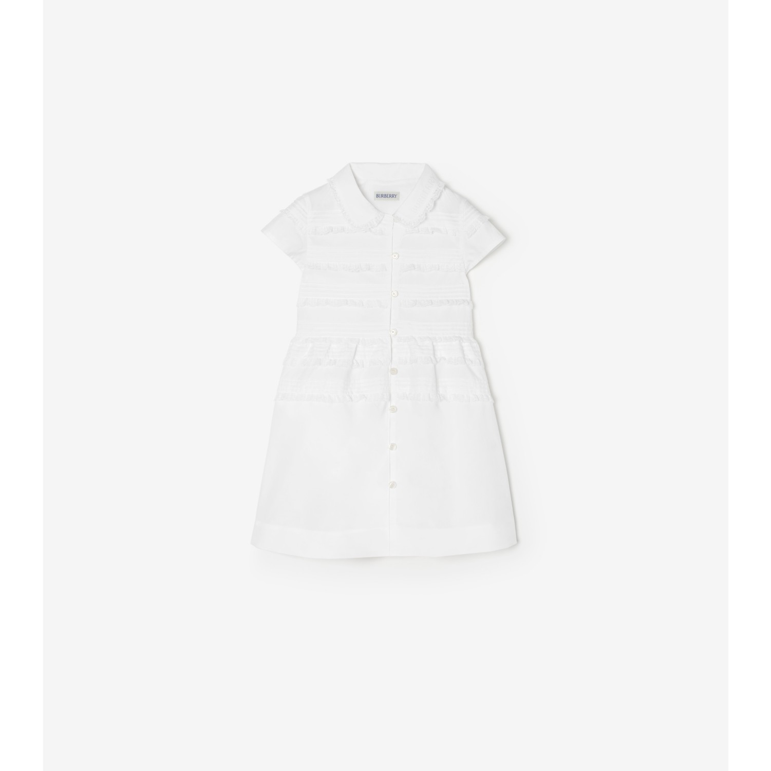 棉府绸衬衫式连衣裙