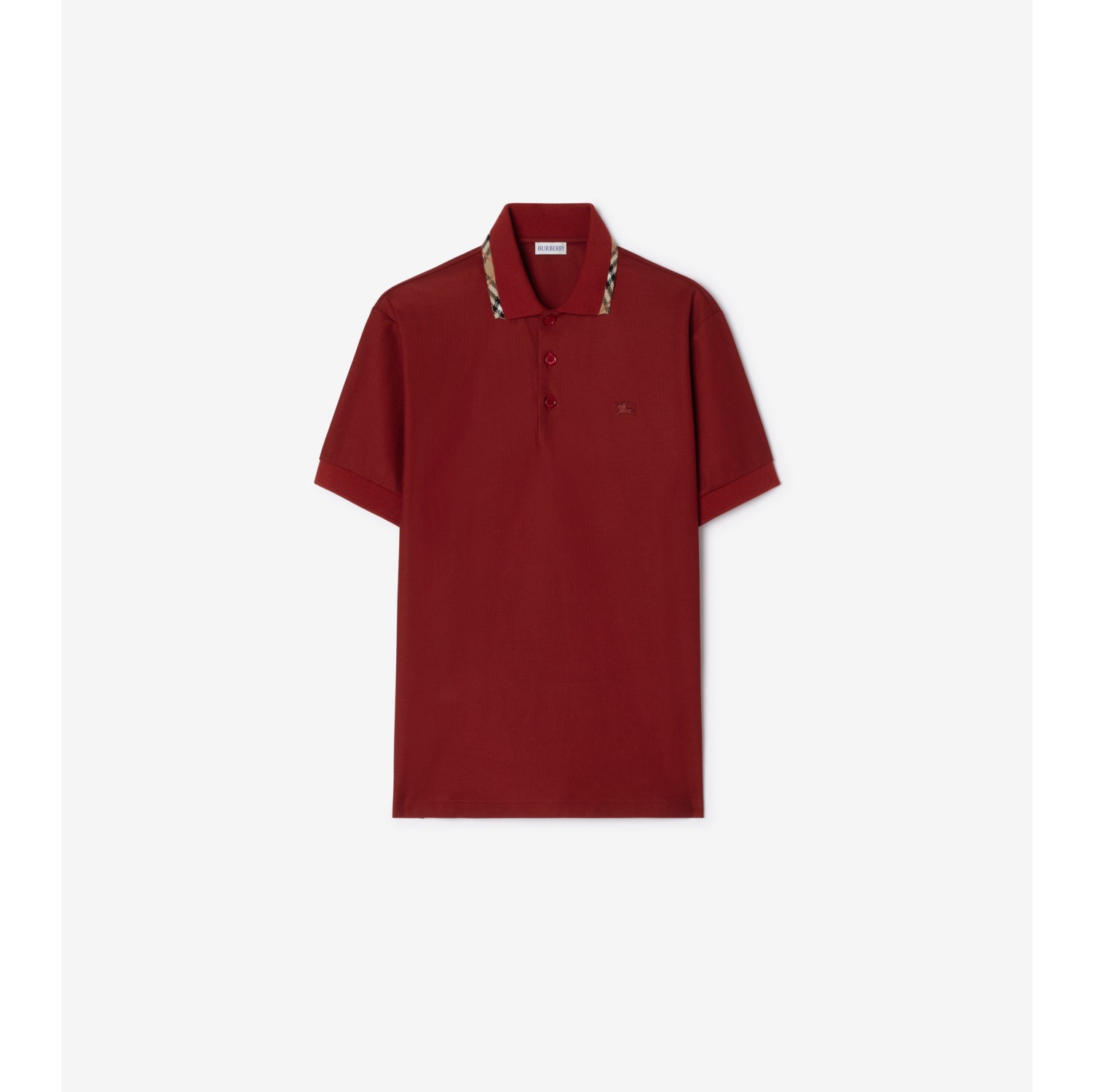 格纹装饰棉质 Polo 衫