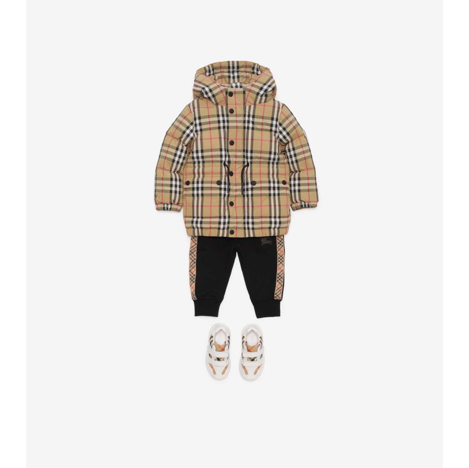 格纹尼龙羽绒服