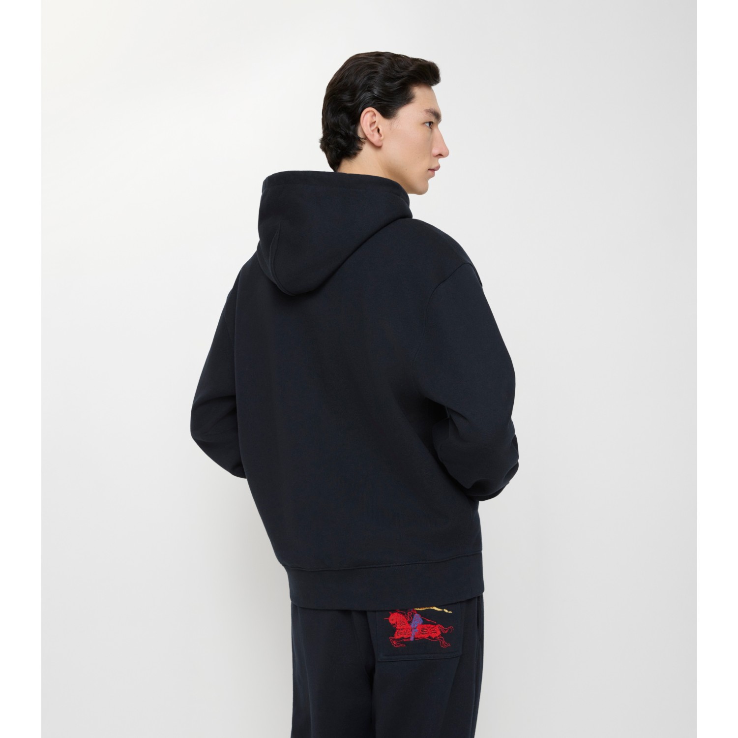 马术骑士徽标棉质连帽衫