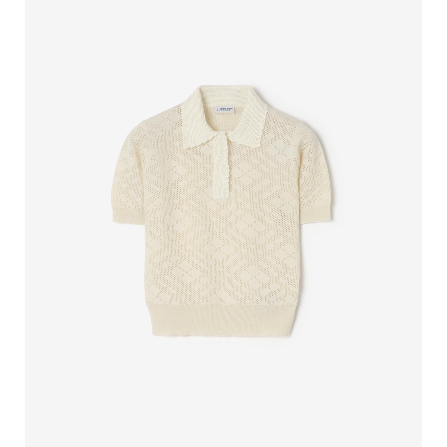 格纹丝毛混纺 Polo 衫