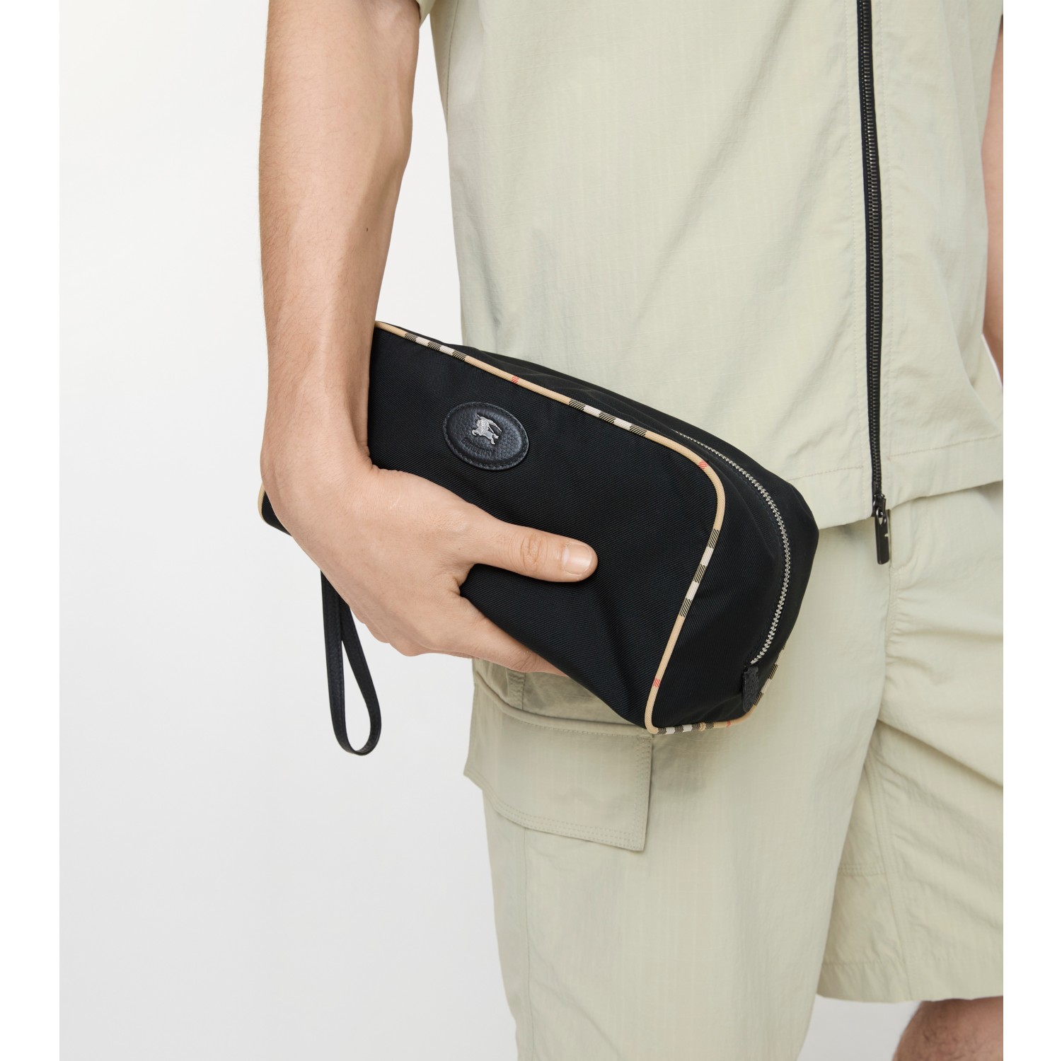 大号格纹饰边旅行收纳袋