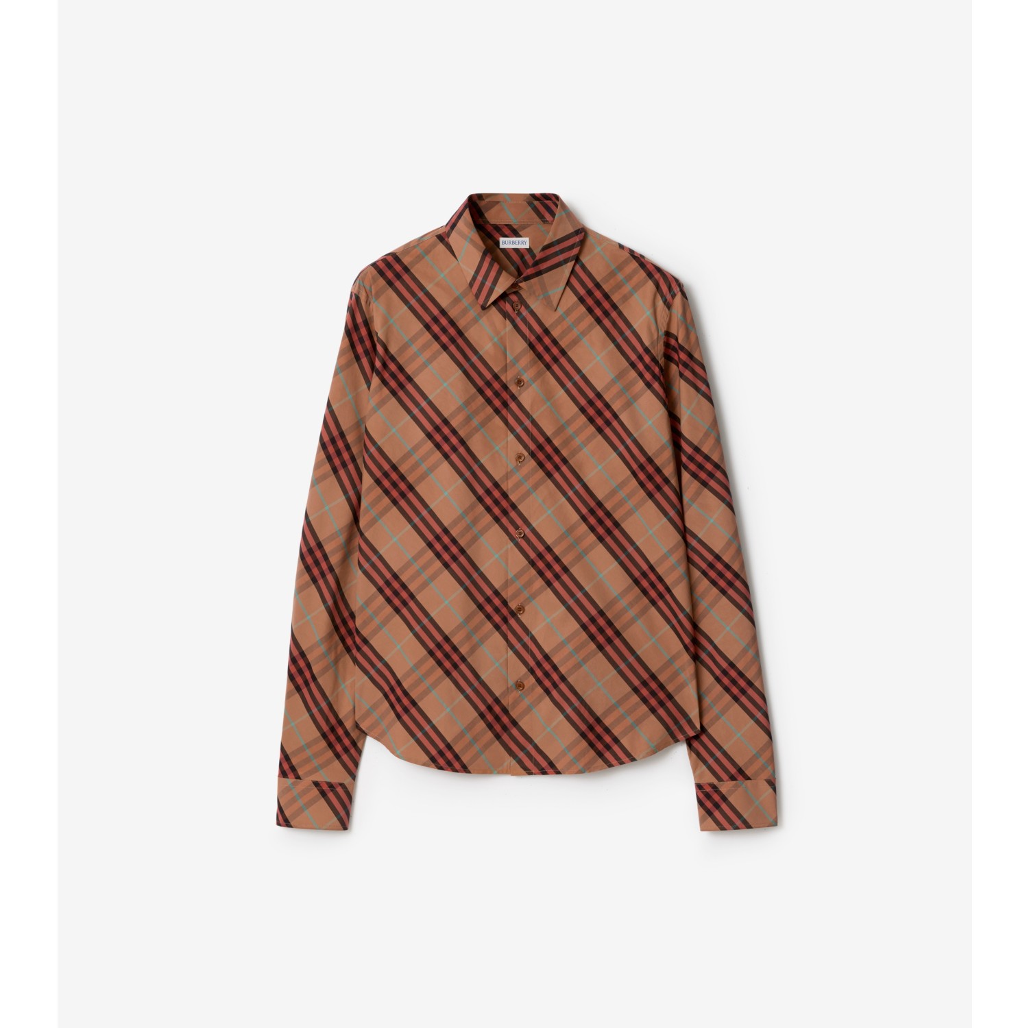 休闲版型格纹棉质衬衫