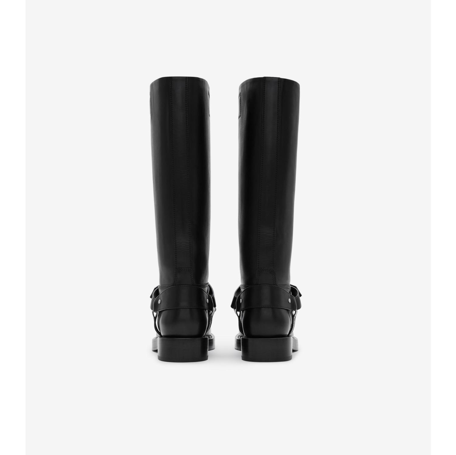 Saddle 皮革高筒靴