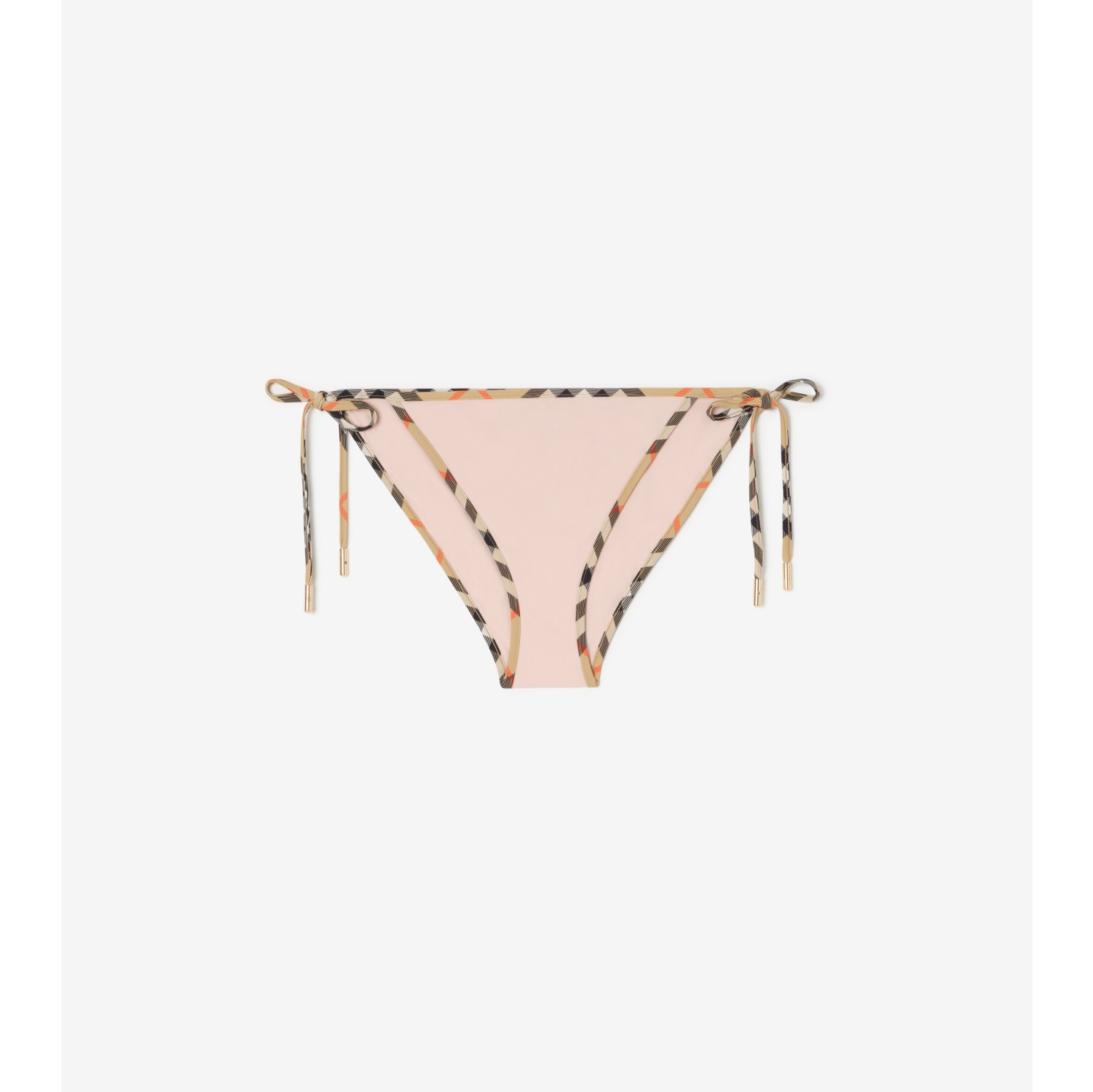 格纹装饰比基尼短裤