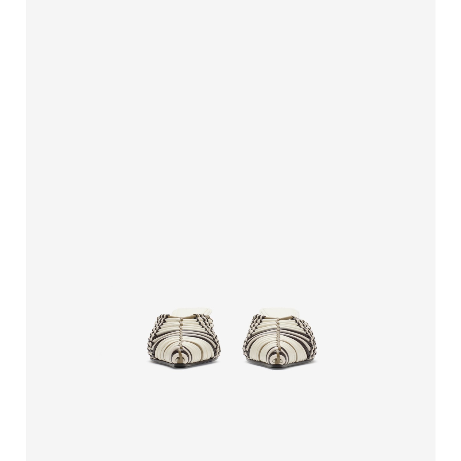 格纹精纺皮革 Cameo 穆勒鞋