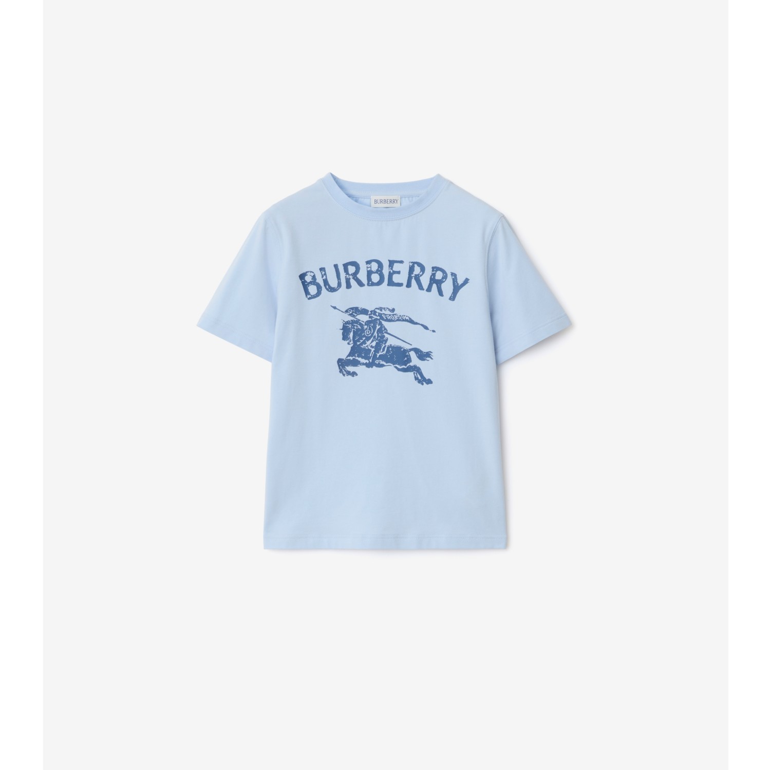 马术骑士徽标弹力棉质 T 恤衫