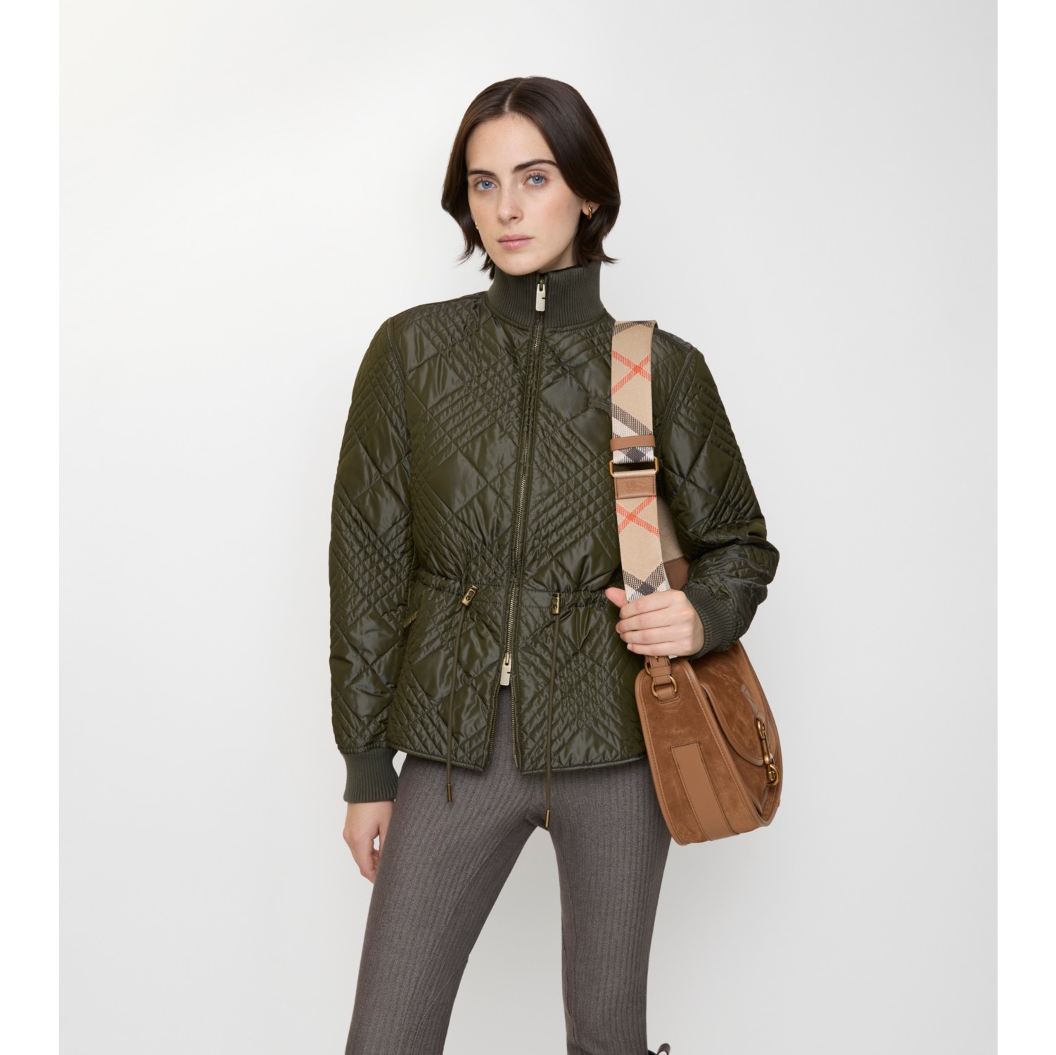 迷你格纹缝线尼龙 Wakerley 夹克